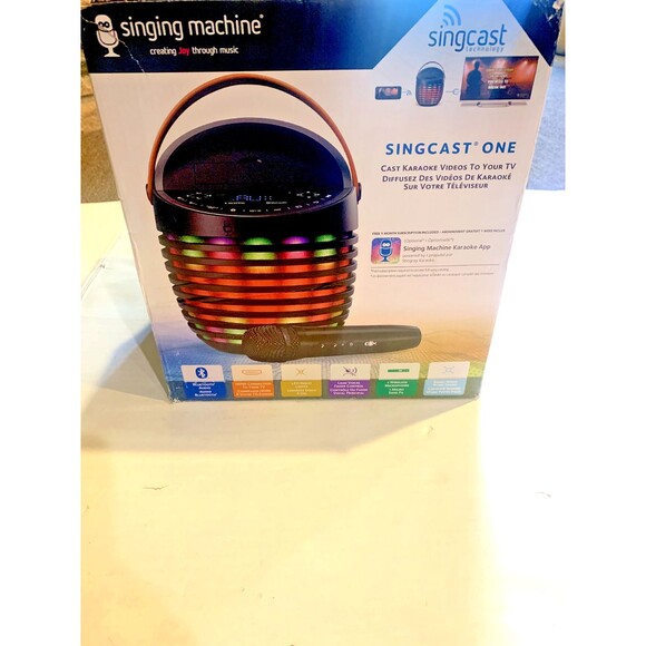 Singing Machine SingCast One  w/Wireless Microphone- Black (SEE PHOTOS) - Picture 3 of 13